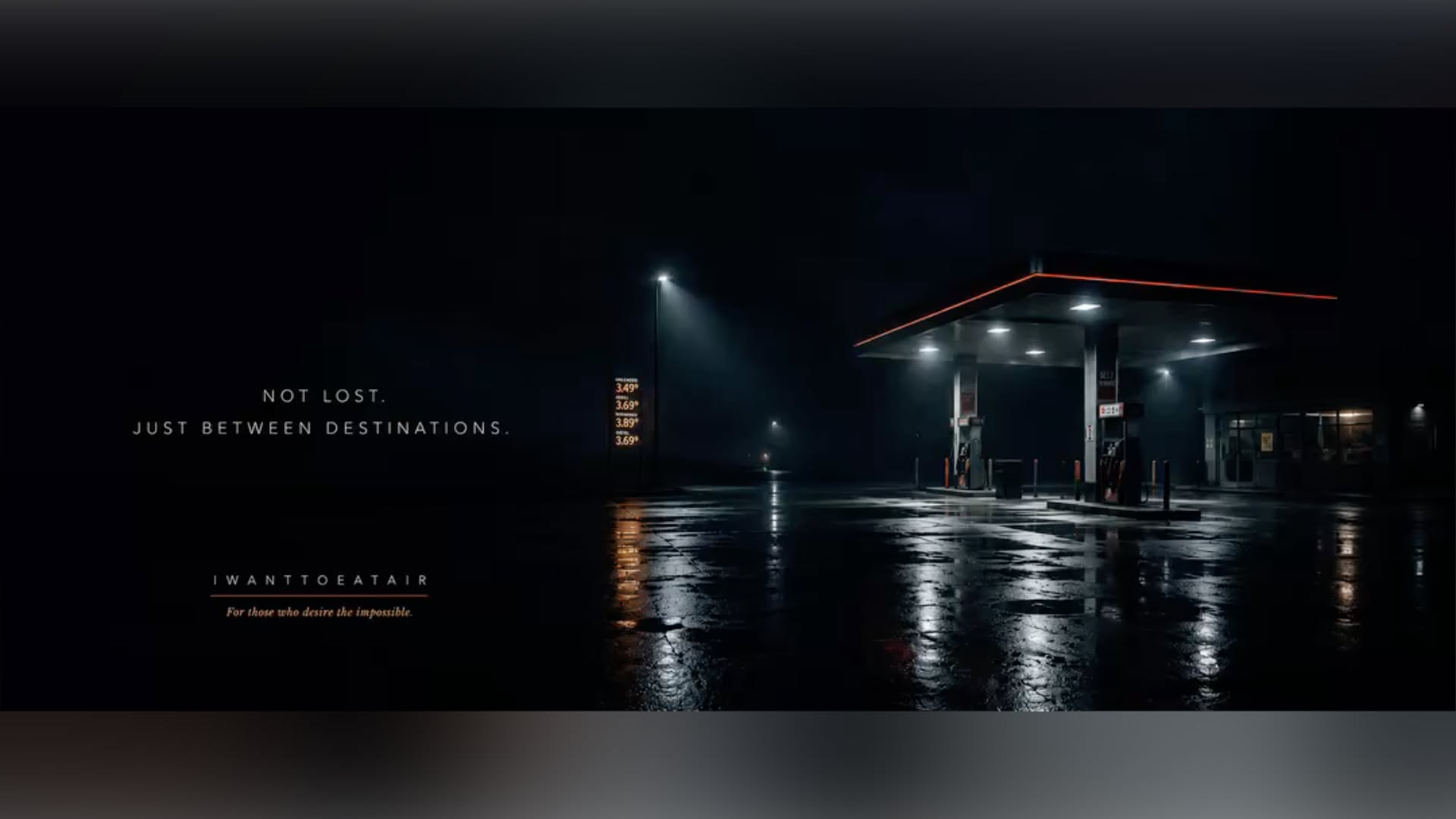 A visual fragment from the world of IWANTTOEATAIR.

Somewhere between memory, distance and desire.

#iwanttoeatair #atmosphere #impossible #cinematic #esthetic